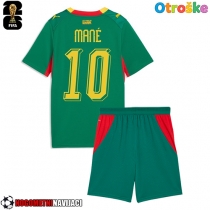 Otroške Nogometnih dresov Senegal Sadio Mane #10 Gostujoči SP 2026 Kratki rokavi (+ hlače)